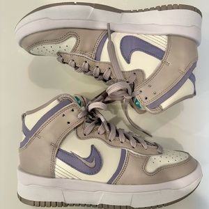 Nike Women's Dunk High UP Sail/Iron Purple-College Grey